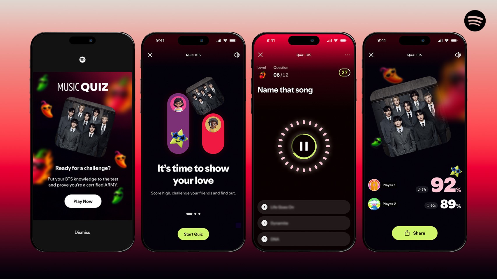 BTS Music Quiz เช็กระดับความเป็น ARMY ตัวจริง เกมสนุก ๆ จาก Spotify