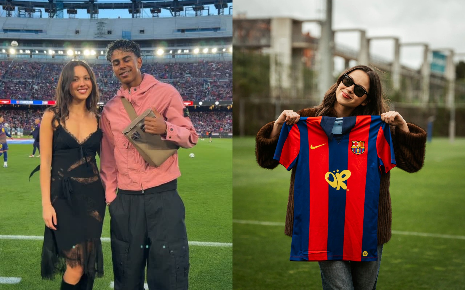 ซูเปอร์สตาร์สาว Olivia Rodrigo โผล่เชียร์บอลทีม FC Barcelona ถ่ายรูปกับนักฟุตบอลชื่อดัง Lamine Yamal พร้อมเผยคอลเล็กชั่น Olivia Rodrigo x FC Barcelona x Spotify สุดเท่