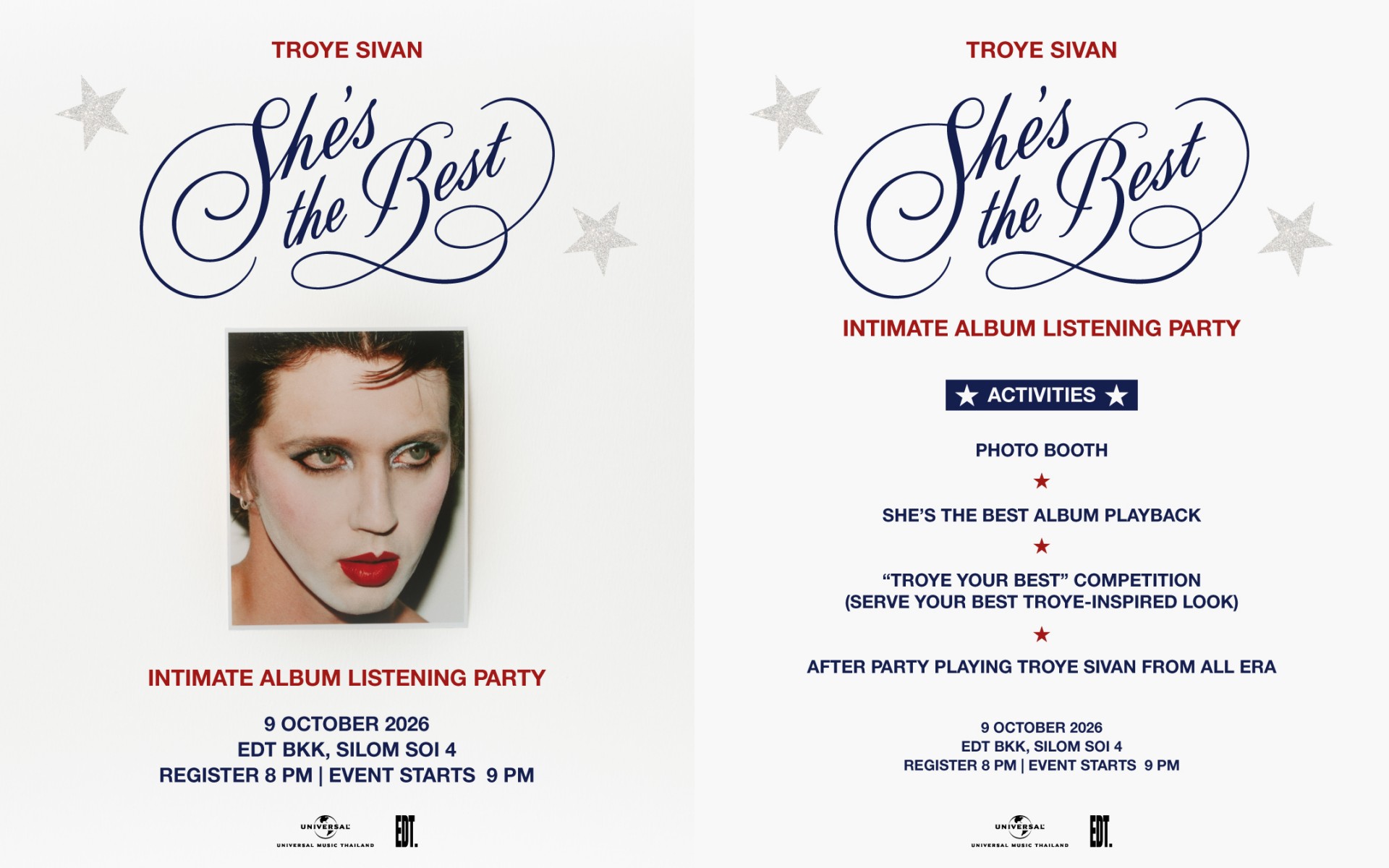 ถึงเวลาที่รอคอย! ชวนแฟน ๆ Troye Sivan ร่วมเป็น 50 ผู้โชคดี ฉลองอัลบั้มใหม่ She’s the Best ในงาน Troye Sivan | She’s the Best Intimate Album Listening Party วันที่ 9 ต.ค. นี้