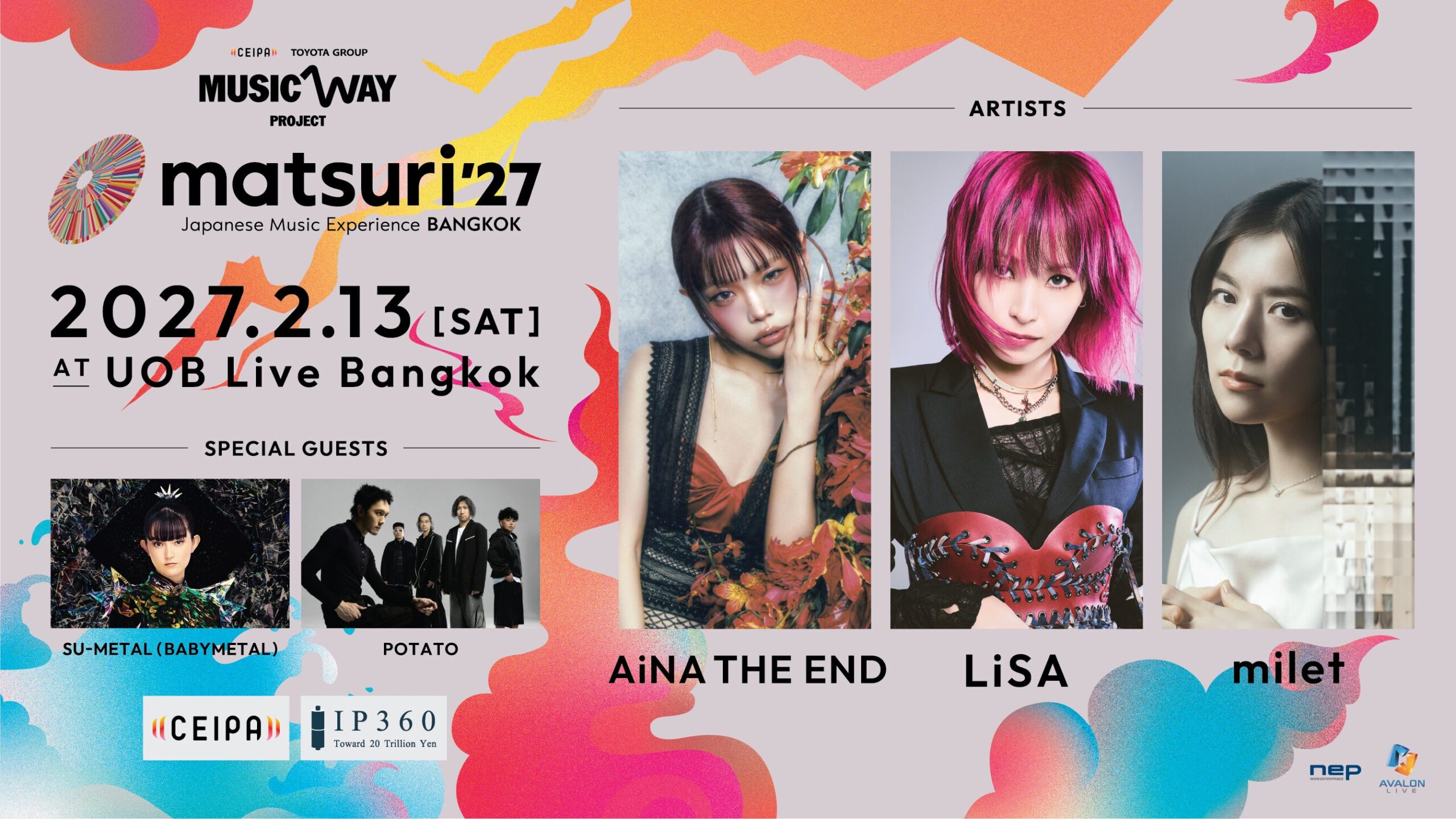 “matsuri” ปักหมุดกรุงเทพฯ! เทศกาลดนตรีญี่ปุ่นระดับโลก จัดต่างประเทศครั้งแรกในเอเชีย 13 ก.พ. 2027 ที่ UOB LIVE